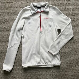 Patagonia Piton Pullover Off White Jacket Womens Small Long Sleeve Polartec